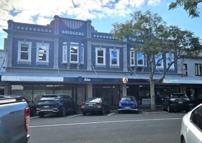 Commercial building freshly painted